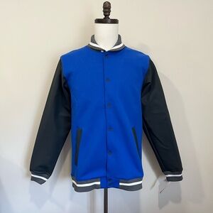 NWT Nike Team Varsity Football Letterman’s Bomber Jacket Blue Men’s Small